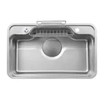 B-gem - Sky 3D - CHẬU BÁN NGUYỆT INOX 304 CÔNG NGHỆ LINEN