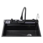 B-Gem SMART V5 - CHẬU 5 PHÍM INOX 304 NANO ĐEN - CÔNG NGHỆ LINEN 3D CHỐNG TRẦY
