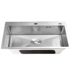 B-Gem - KS_1H - CHẬU 1 HỘC INOX 304 KHÔNG SƠN