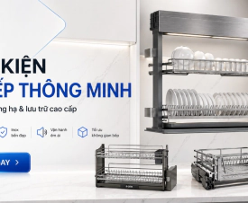 Kệ Bát Đĩa Nâng Hạ Thông Minh B-GEM – Giải Pháp Tối Ưu Không Gian Tủ Bếp Hiện Đại