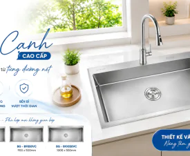 Chậu vát cạnh B-Gem – Đường nét tinh tế nâng tầm không gian bếp hiện đại