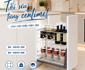 KỆ GIA VỊ NAN DẸT BG - KGV01 – TỐI ƯU TỪNG CENTIMET CHO CĂN BẾP HIỆN ĐẠI