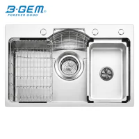 B-Gem - CHQ - CHẬU BÁN NGUYỆT INOX 304  - CÔNG NGHỆ LINEN