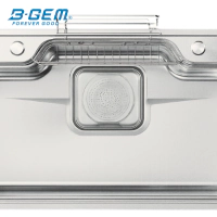 B-Gem - AMC - CHẬU 1 HỘC INOX 304 CÔNG NGHỆ LINEN