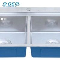 B-Gem - HB_2H - CHẬU HẠ BẬC 2 HỘC INOX 304 DÀY 3.5MM