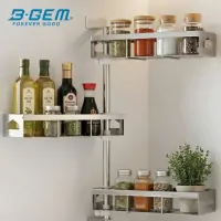 KỆ GIA VỊ XOAY 3 TẦNG INOX 304 BGKGV03