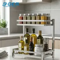 KỆ  GIA VỊ 2 TẦNG INOX 304 BG-KGV04