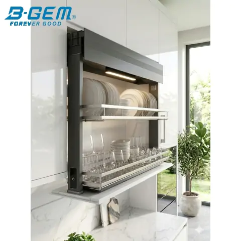 KỆ BÁT ĐĨA NÂNG HẠ ĐIỆN LÊN XUỐNG CẢM ỨNG THÔNG MINH BGKCVIP01
