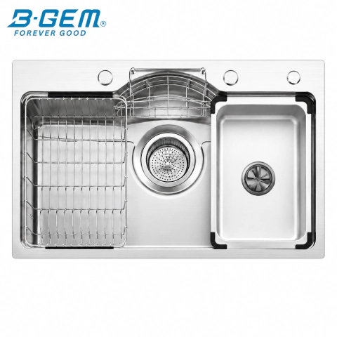 B-Gem - CHQ - CHẬU BÁN NGUYỆT INOX 304  - CÔNG NGHỆ LINEN