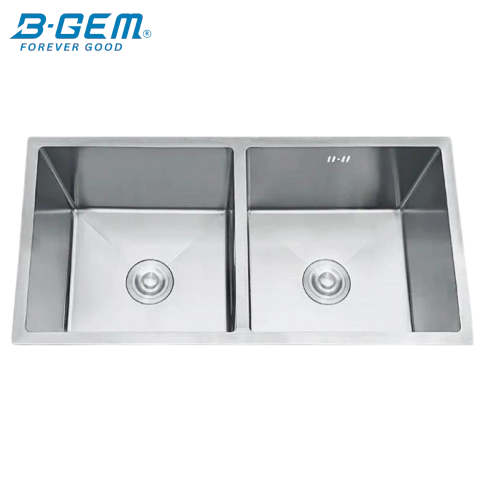 B-Gem - AT - CHẬU 2 HỘC INOX 304 ÂM MẶT ĐÁ