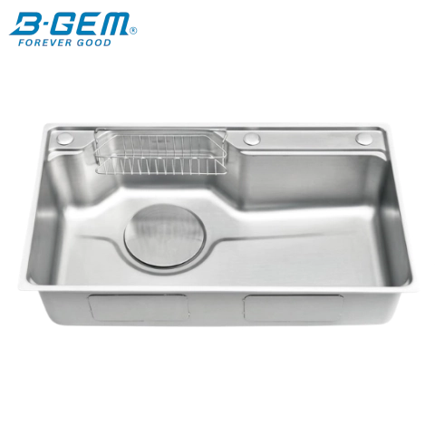 B-Gem - WH - CHẬU BÁN NGUYỆT INOX 304 CÔNG NGHỆ LINEN