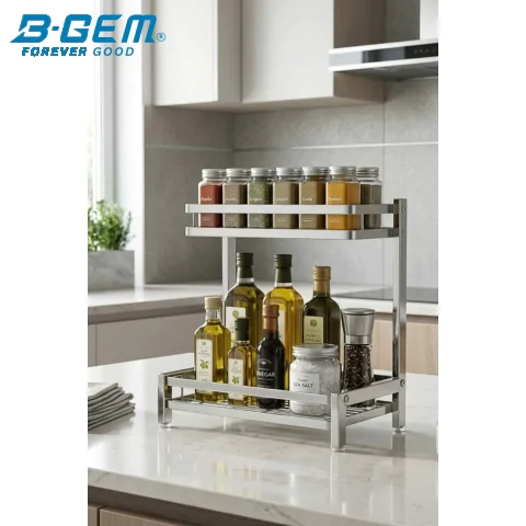 KỆ  GIA VỊ 2 TẦNG INOX 304 BG-KGV04
