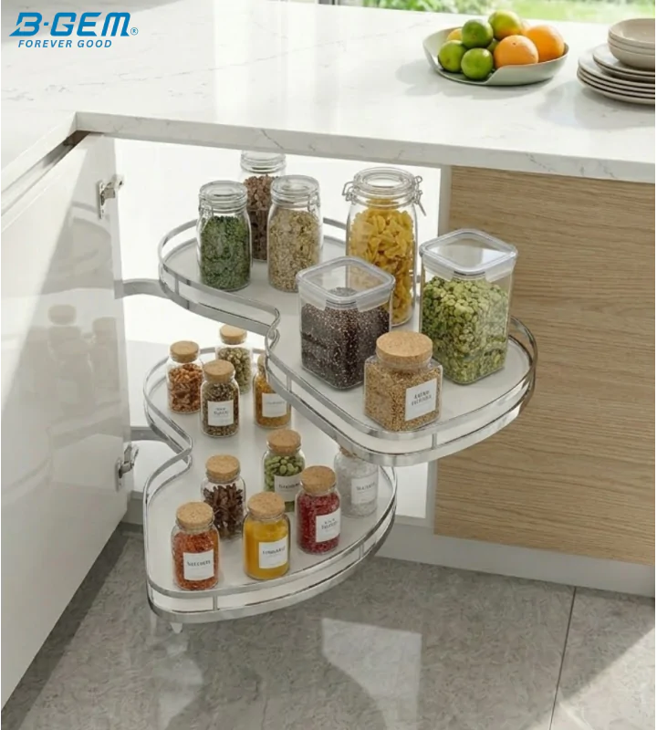 MÂM XOAY HÌNH LÁ 2 TẦNG - INOX 304 