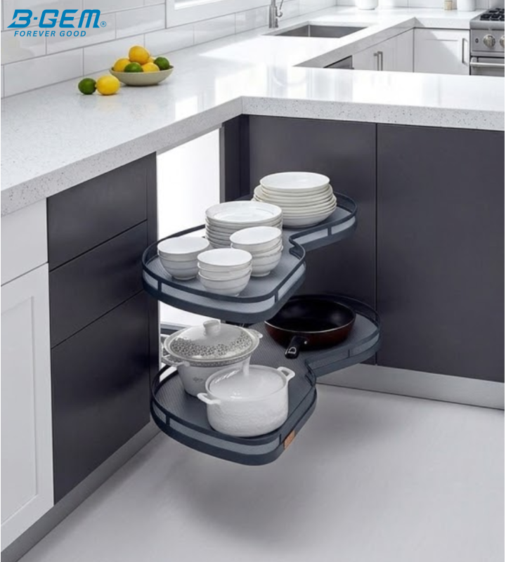 MÂM XOAY HÌNH LÁ 2 TẦNG - INOX NANO BGMX900B