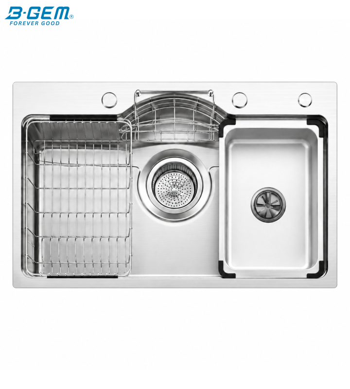 B-Gem - CHQ - CHẬU BÁN NGUYỆT INOX 304  - CÔNG NGHỆ LINEN