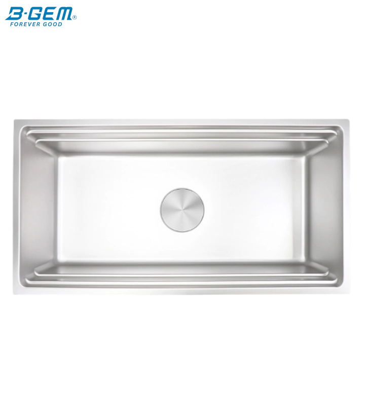 B-Gem - AT - CHẬU 1 HỘC INOX 304 ÂM MẶT ĐÁ - CÔNG NGHỆ LINEN