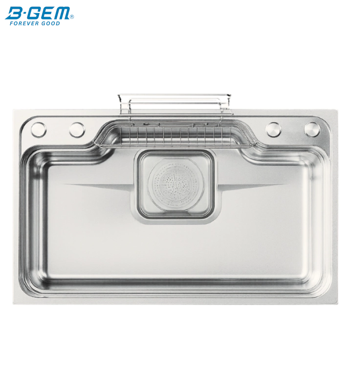 B-Gem - AMC - CHẬU 1 HỘC INOX 304 CÔNG NGHỆ LINEN