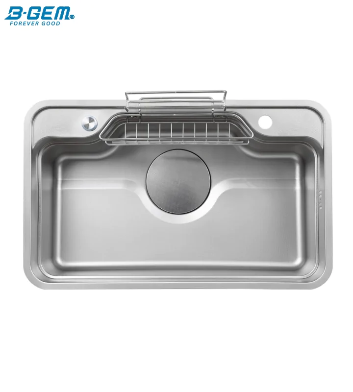 B-gem - Sky 3D - CHẬU BÁN NGUYỆT INOX 304 CÔNG NGHỆ LINEN