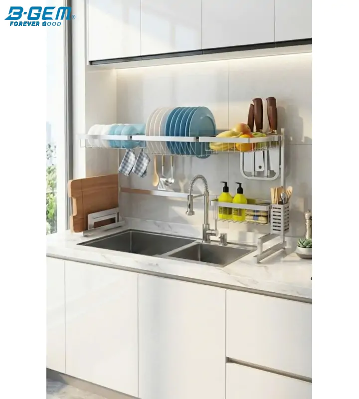KỆ CHÉN ĐA NĂNG INOX 304 BGKC015
